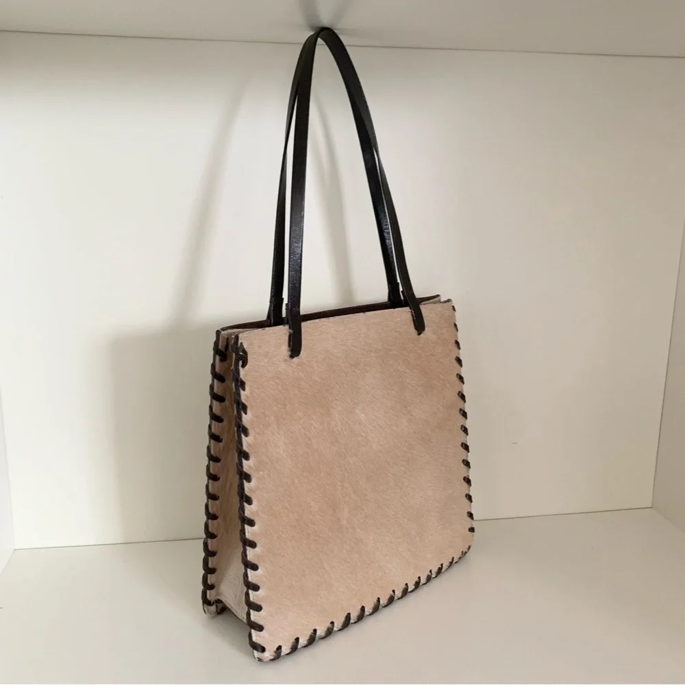 Vintage Horse hide time postmodern purse